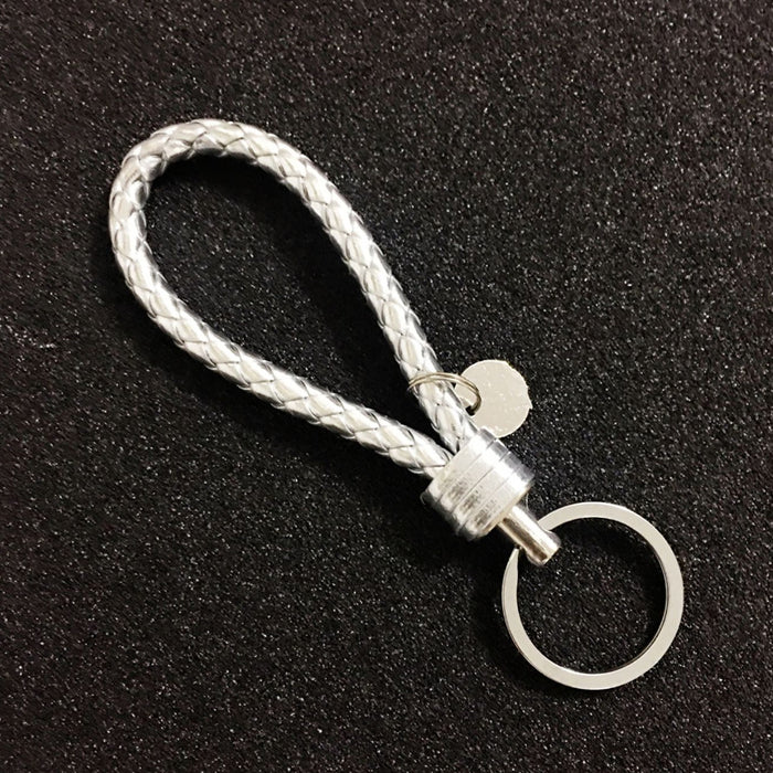 Wholesale Creative leather woven leather rope keychain, car keychain, gift