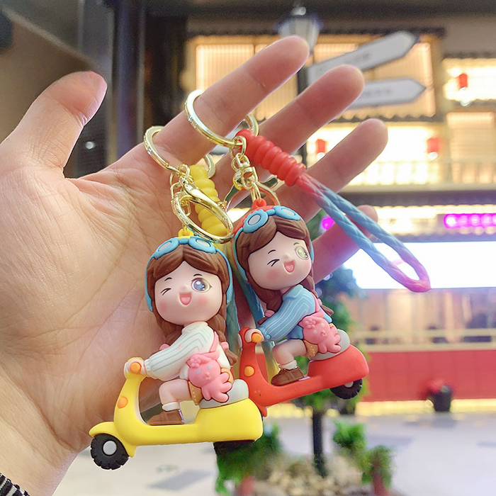 Wholesale Cute Cartoon Riding a Little Donkey Keychain JDC-KC-YunZ004