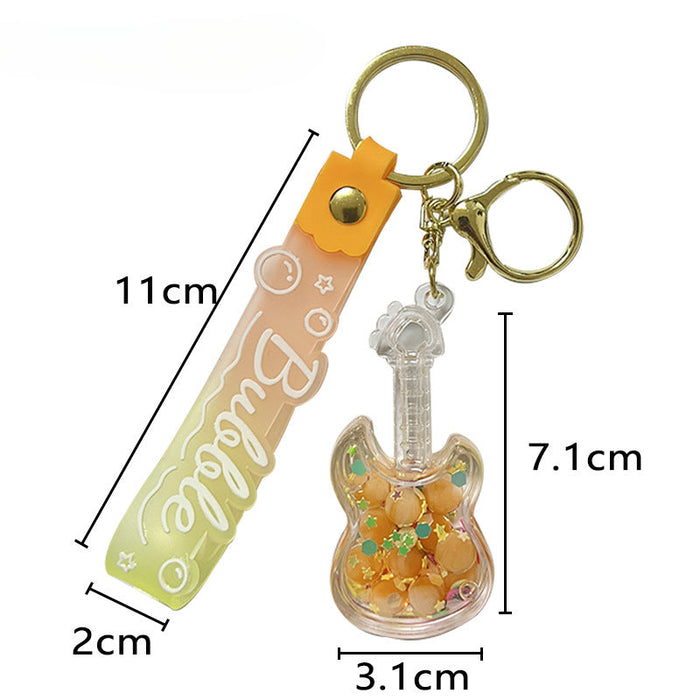 Wholesale Oiled Fruit Guitar Cartoon Keychain JDC-KC-OuBu002