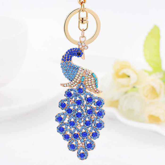 Wholesale Diamond Peacock Alloy Keychain JDC-KC-CH110