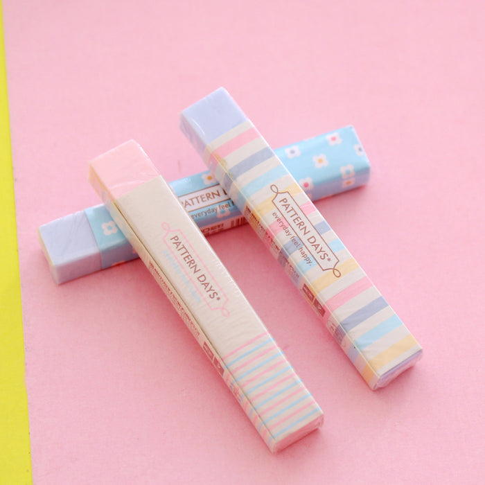 Wholesale Rainbow long student specific eraser stationery colored eraser