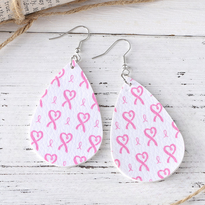 Wholesale Printed Water Drop Drop Earrings JDC-ES-ChuLian009