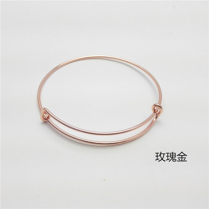 Wholesale Push pull Bracelet DIY Adjustable Bracelet Steel Wire Gold Plated Popular Jewelry Wholesale