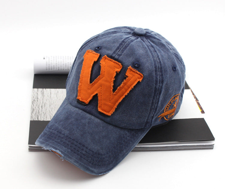 Wholesale Washed denim sun shading duck tongue hat, new men's and women's baseball caps