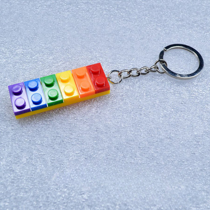 Wholesale Rainbow Building Blocks Plastic Keychain JDC-KC-Maih002