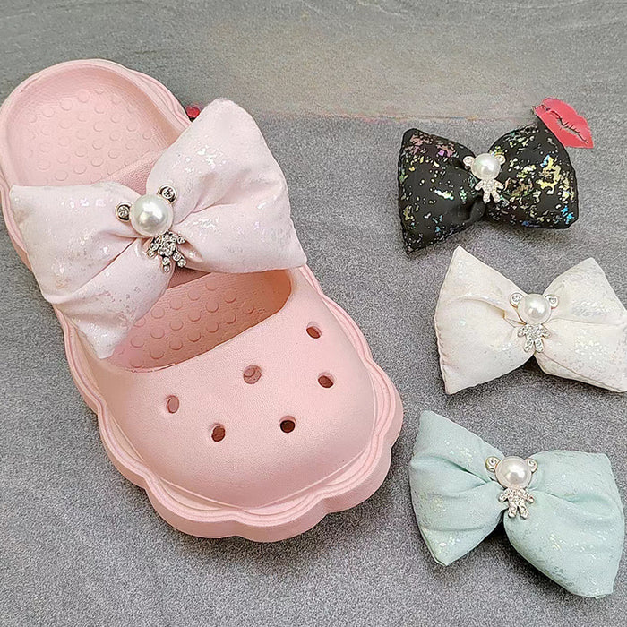 Wholesale Fabric Bow Clogs Decorative Buckle JDC-SC-JinHao004