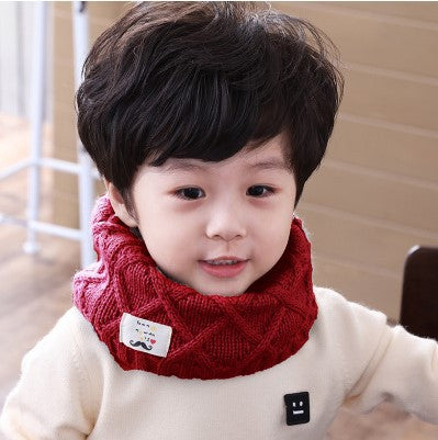 Wholesale Baby Winter Children's Scarf Neck Warmer Autumn/winter Knitted Wool Scarf Beard Neck Warmer