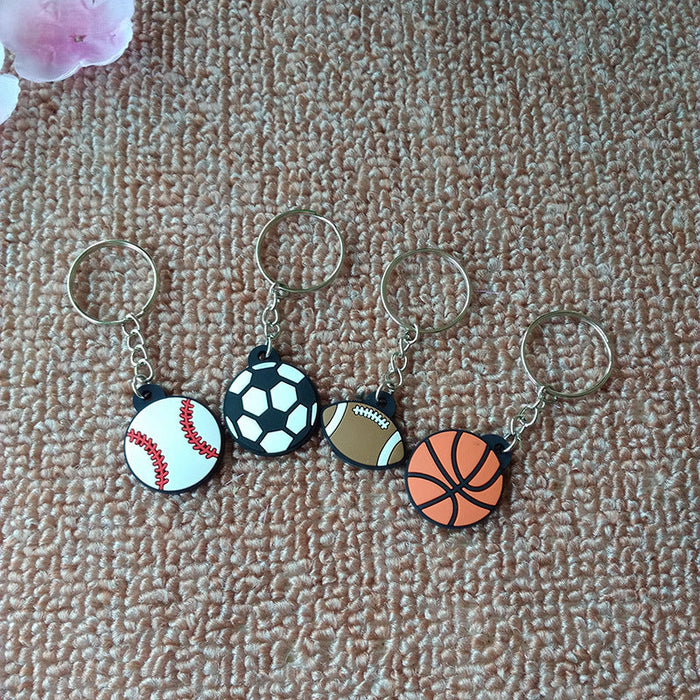 Wholesale Ball Pendants PVC Keychains