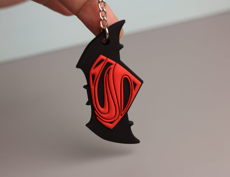 Wholesale   double-sided soft rubber keychain Cartoon keychain   luggage pendant