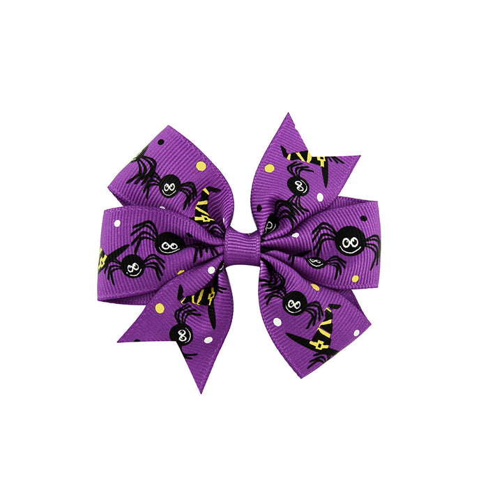 Wholesale Halloween Polyester Fabric Bow Hair Clip Set JDC-HC-Xiane021