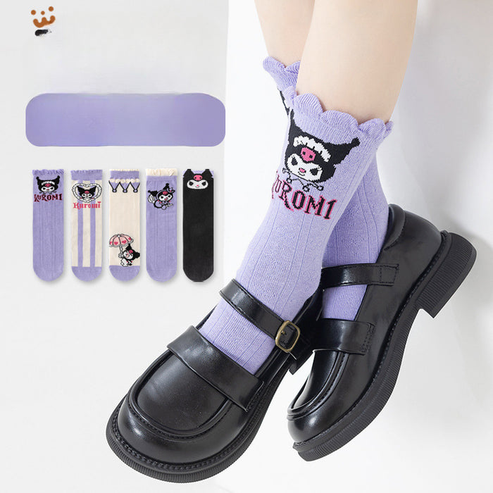 Wholesale New Autumn and Winter Cartoon Girls' Calf Socks Straight Board Socks Cute Cartoon Children's Trend Straight Tube Cotton Socks JDC-SK-SL010