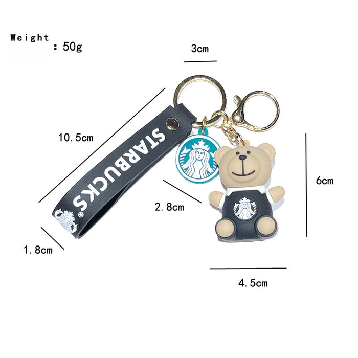 Wholesale Cartoon Three-dimensional Milk Tea Cup Keychain JDC-KC-XShu006