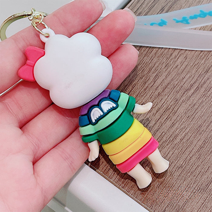 Wholesale Cartoon Cute Angel Girl Silicone Keychains JDC-KC-MRan005