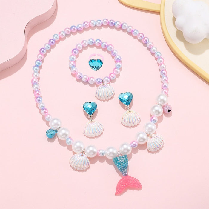 Wholesale Mermaid Diy Pearl Non-allergic Beaded Necklace Set JDC-NE-Zhuoa001