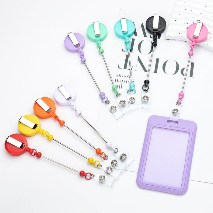 Wholesale Badge Reels DIY Beadable Bar  Retractable Keychain JDC-KC-HuaH007