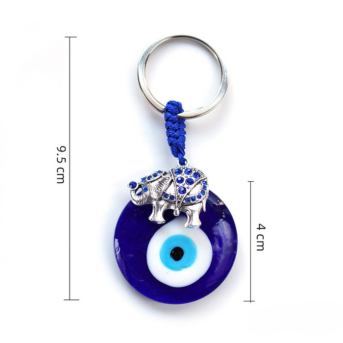 Wholesale Devil Eye Glass Keychain JDC-KC-JHQM002