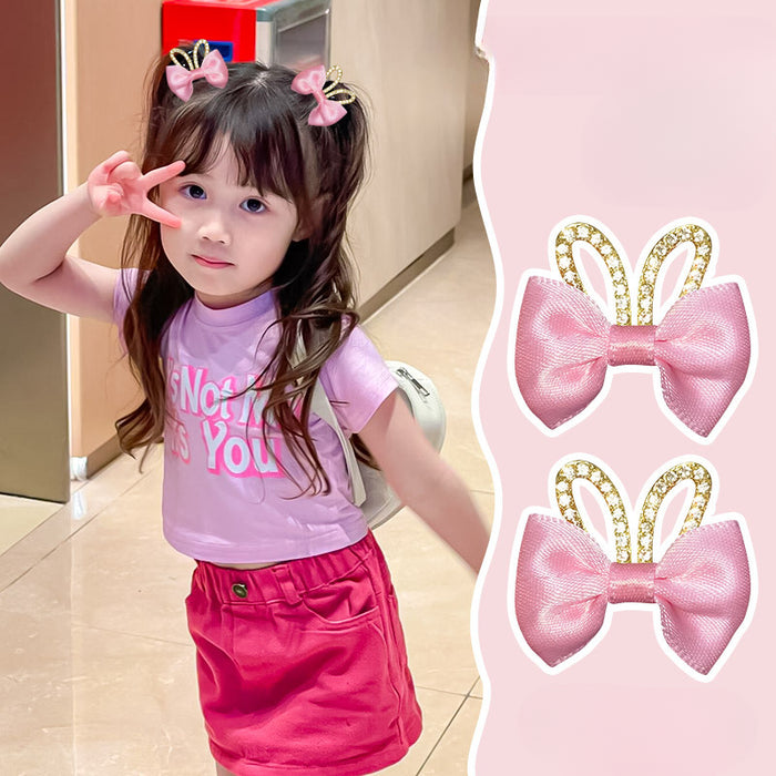 Wholesale Children's Cute Hair Clips Bow Hair Clips Sweet Princess Hair Clips Girls' Hair Clips Bangs Side Clips Headpieces JDC-HC-FX005