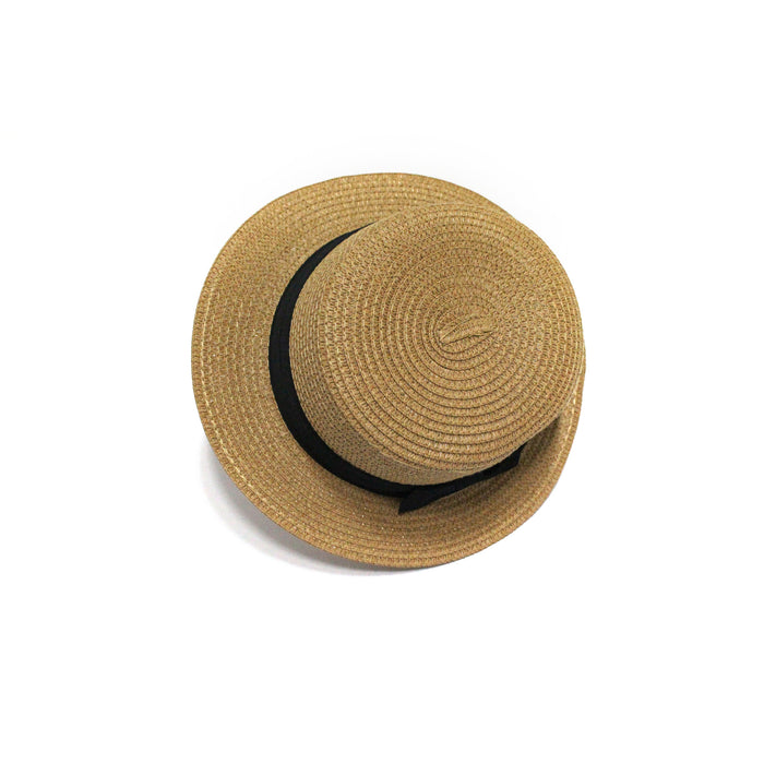 Wholesale Street Vendor Straw Hat Small Chili Pepper Bow Woven Straw Flat Top Hat Beach Hat Women's Summer Sun Hat JDC-SH-TQ001