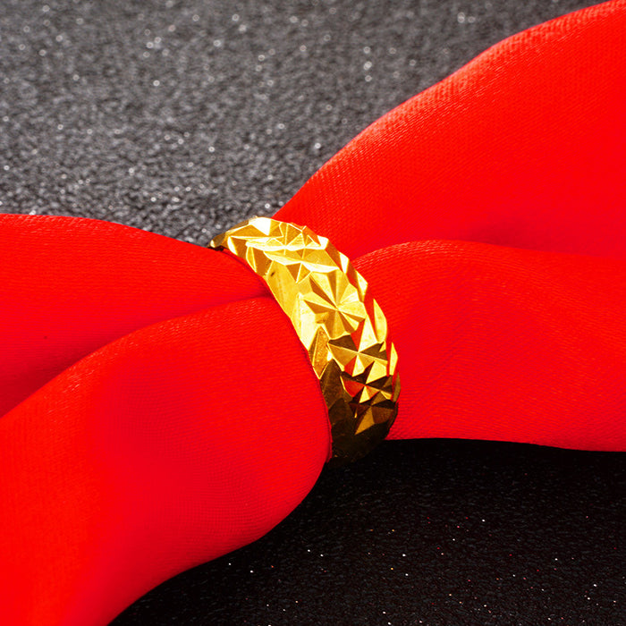 Wholesale Fashion gold-plated large star opening ring Vietnam sand gold brass couple ring a generation of hair