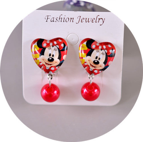 Wholesale children' s  Princess Crystal Pendant Earrings