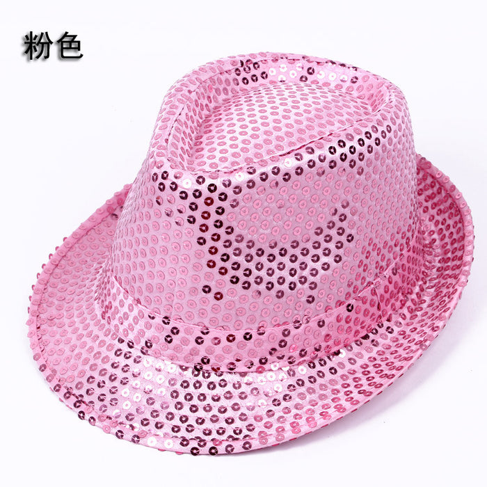 Wholesale Adult Hats Performance Sequined Hats Stage Dance Children's Hats Children's Day Hats Parent-child Hats JDC-FH-DG006