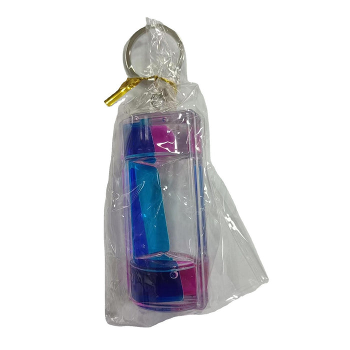 Wholesale Acrylic Creative Decompression Two-color Liquid Oil Leakage Keychain JDC-KC-JunQ001