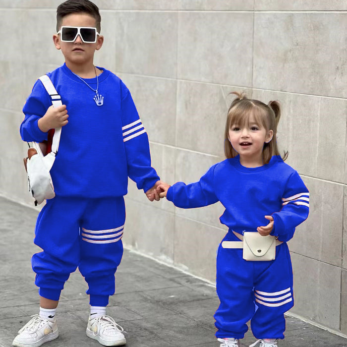 Wholesale Sports Style Striped Long Sleeve Children's Suit JDC-CTS-YaYaMi013