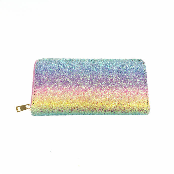 Wholesale 10pcs Rainbow Long PU Wallet JDC-WT-JiRui020