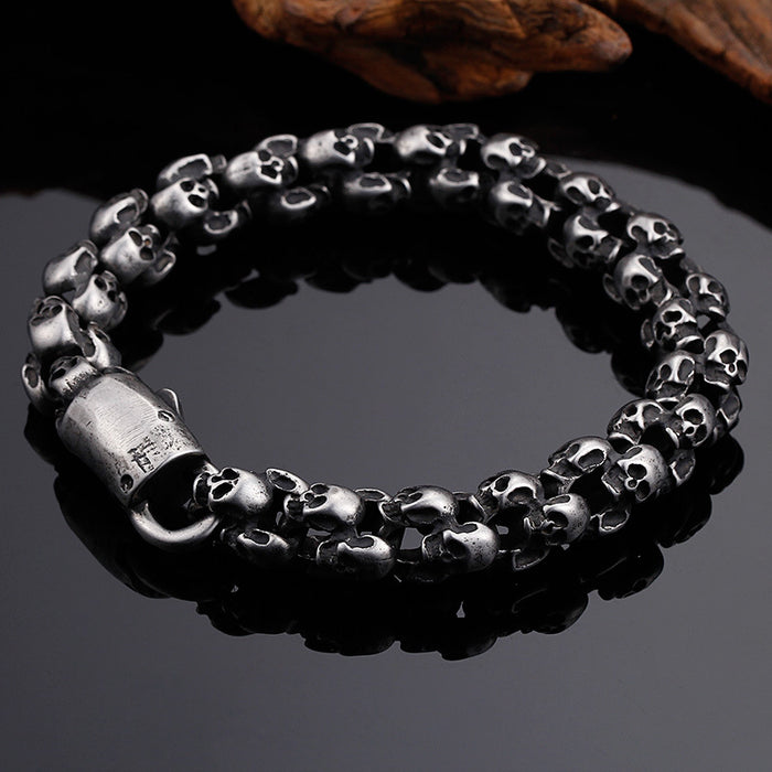 Wholesale Titanium Steel Skull Men's Bracelet JDC-BT-KaLun005