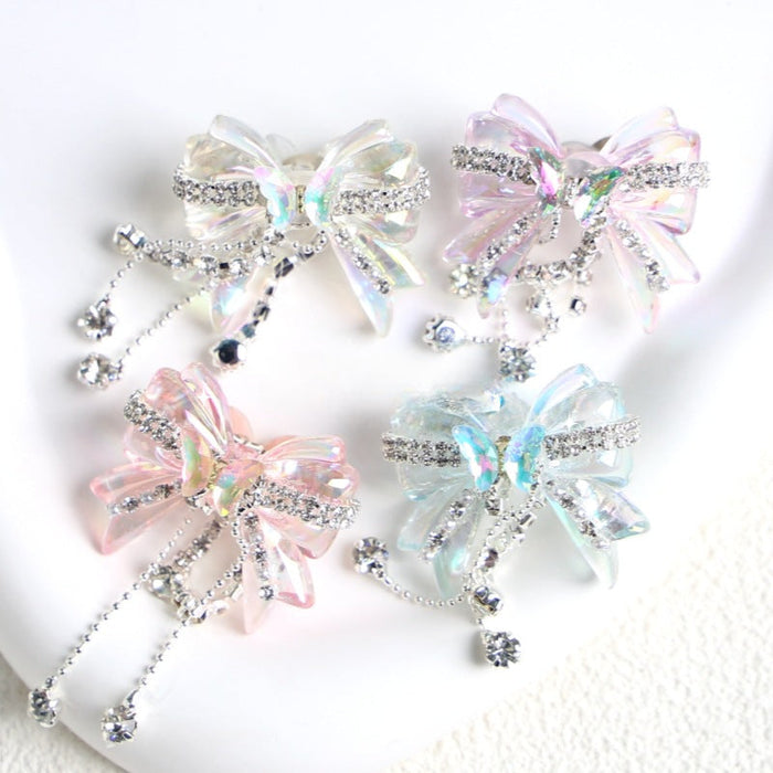 Wholesale Crystal Butterfly Shiny Tassel Loose Beads JDC-BDS-NYX022