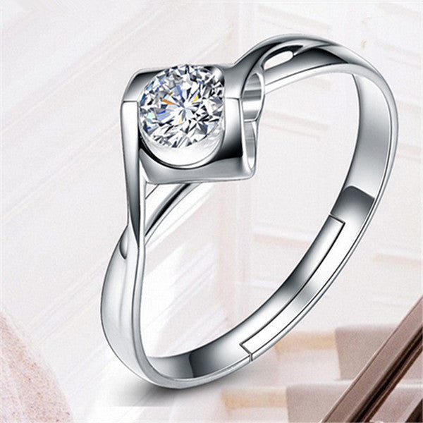 Wholesale Silver plated hand jewelry ring with an open facing ring accessory