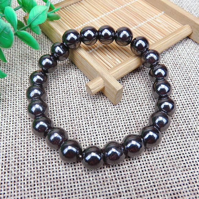 Wholesale Black gMagnetic Beaded Bracelet,  Geometry Design,  Unisex Gift