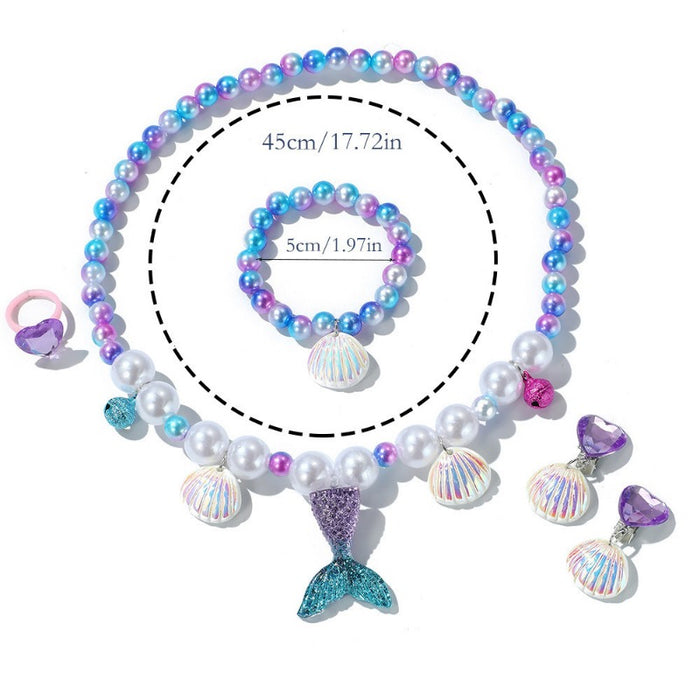 Wholesale Mermaid Diy Pearl Non-allergic Beaded Necklace Set JDC-NE-Zhuoa001