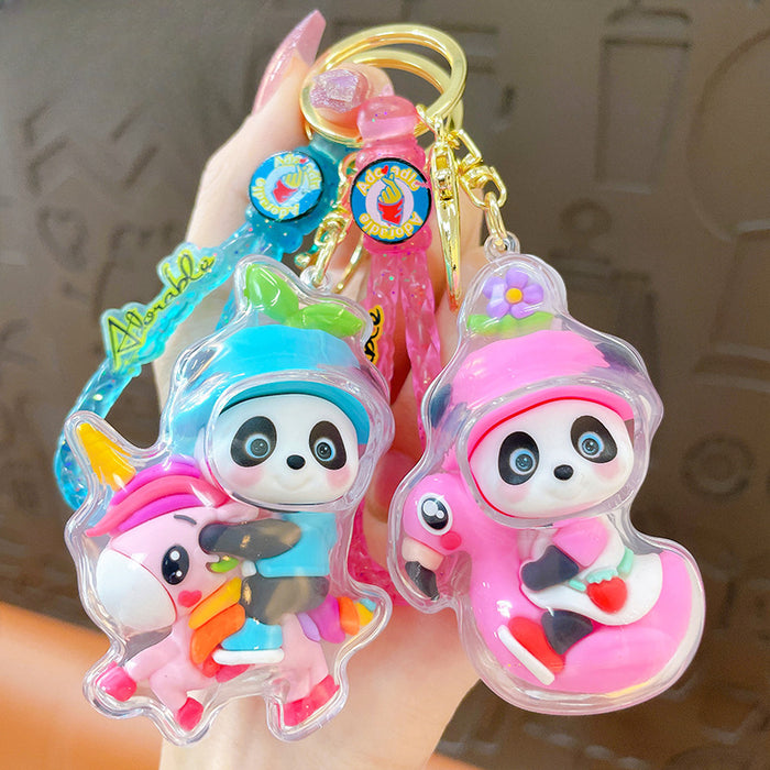 Wholesale Acrylic Shell Panda Keychain JDC-KC-YanG049