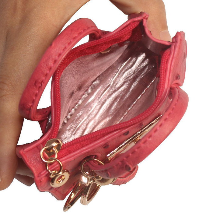 Wholesale Fashion Tassel Handheld Zero Wallet Ostrich Pattern Keybag Mini Handbag JDC-WT-QW005