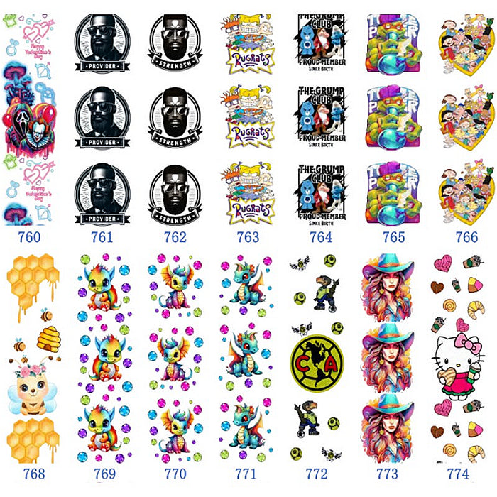 Wholesale 5pcs UV DTF Wrap Bee and Dragon Pattern Pen Stickers JDC-ST-YiPin031