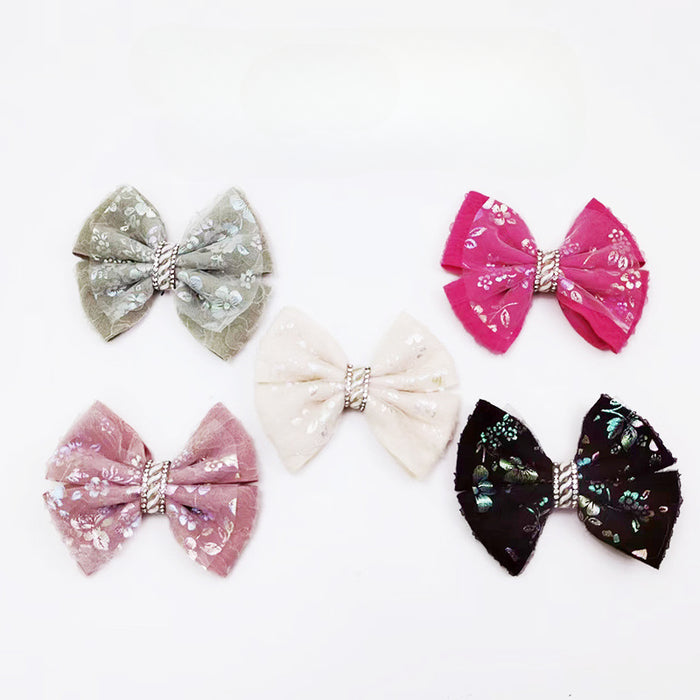 Wholesale Fabric Bows Crocs Decorative Buckle JDC-SC-JinHao003