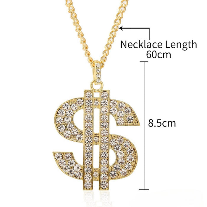 Wholesale Full Diamond Pendant Men's Alloy Necklace JDC-NE-ManY016