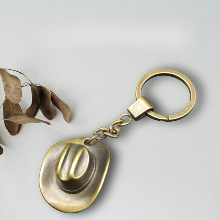 Wholesale Zinc Alloy Cowboy Hat Pendant Keychain JDC-KC-HaoXuan001