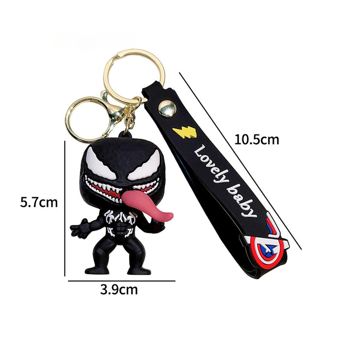 Wholesale Silicone Cartoon Doll Keychain JDC-KC-QiChao067