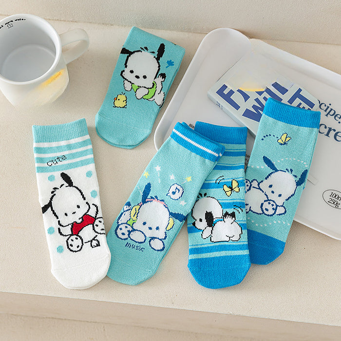 Wholesale 5 Pairs/pack Boys Socks Autumn New Product Cartoon Puppy Middle Socks Cute Pacha Dog Girls Baby Children Socks JDC-SK-LXWC002