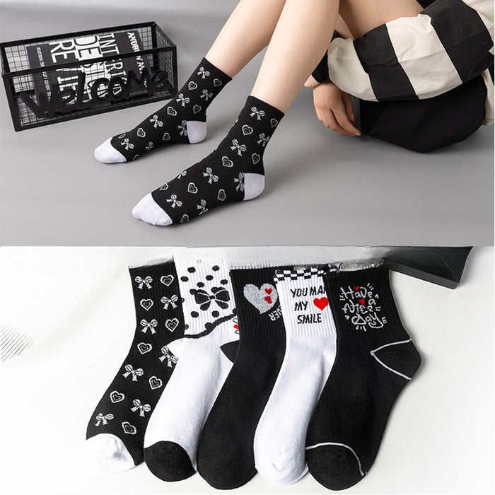 Wholesale 10pcs Polycotton Love Bow Running Socks JDC-SK-Miqi011