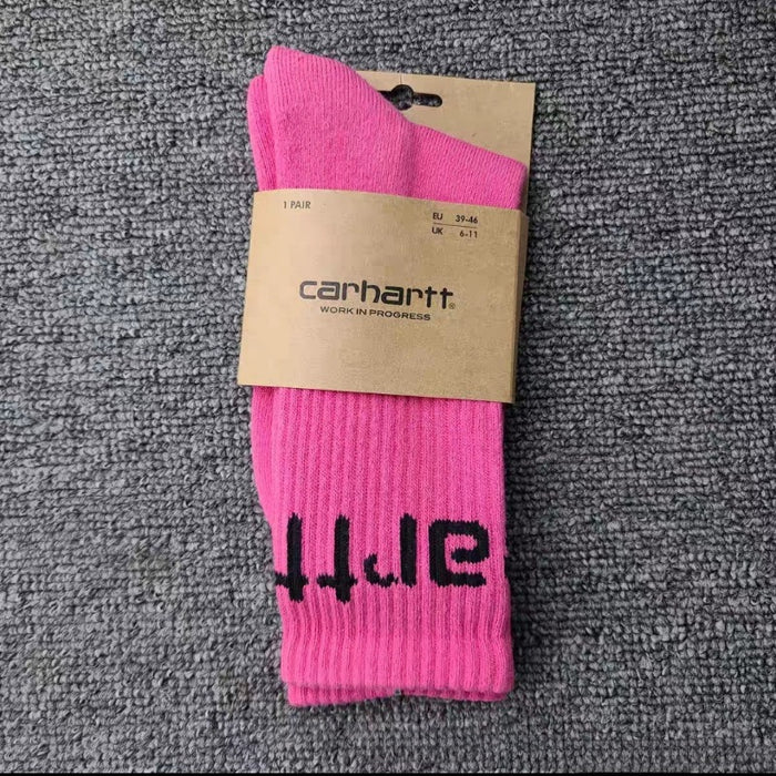 Wholesale Cotton Carhartt Terry Sole Embroidery Black and White Socks JDC-SK-Kuos005