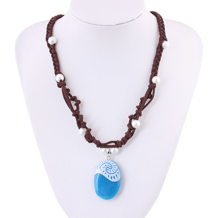 Wholesale Handmade pearl necklace luminous pendant