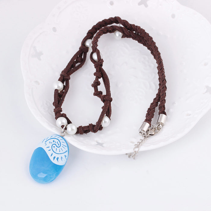 Wholesale Handmade pearl necklace luminous pendant