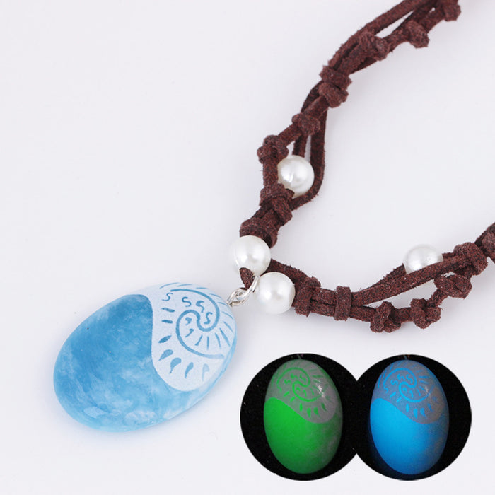 Wholesale Handmade pearl necklace luminous pendant