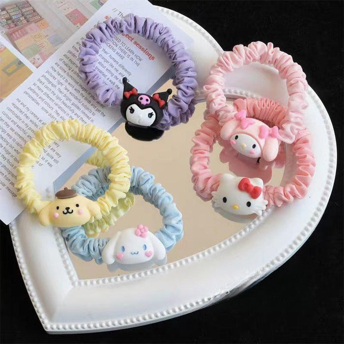 Wholesale Cute Sanrio Hair Accessories Cinnamon Dog Large Intestine Hair Ring Sweet Cartoon Headband Kulo Miza Hair Rubber Band Headdress JDC-HS-Wangl006