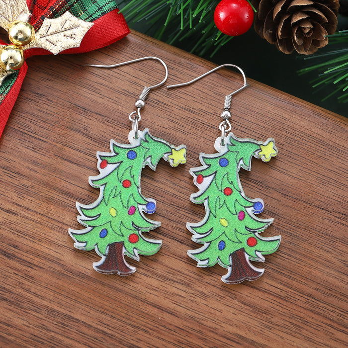 Wholesale Acrylic Christmas Wine Glass Earrings JDC-ES-ChuLian005