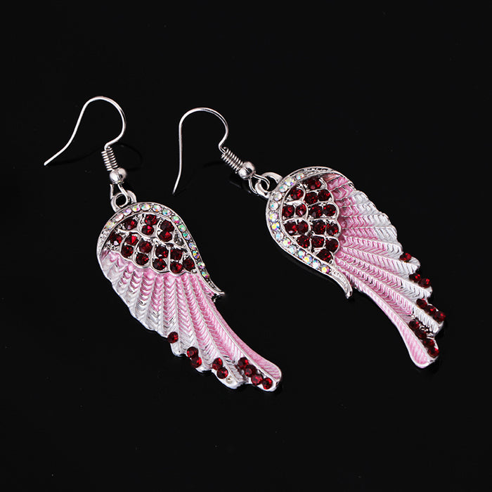 Wholesale Diamond studded earrings, new minimalist wing earrings, earrings accessories