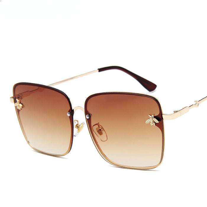 Wholesale Colorful Square Frame Little Bee Decorative PC Sunglasses JDC-SG-MaN022